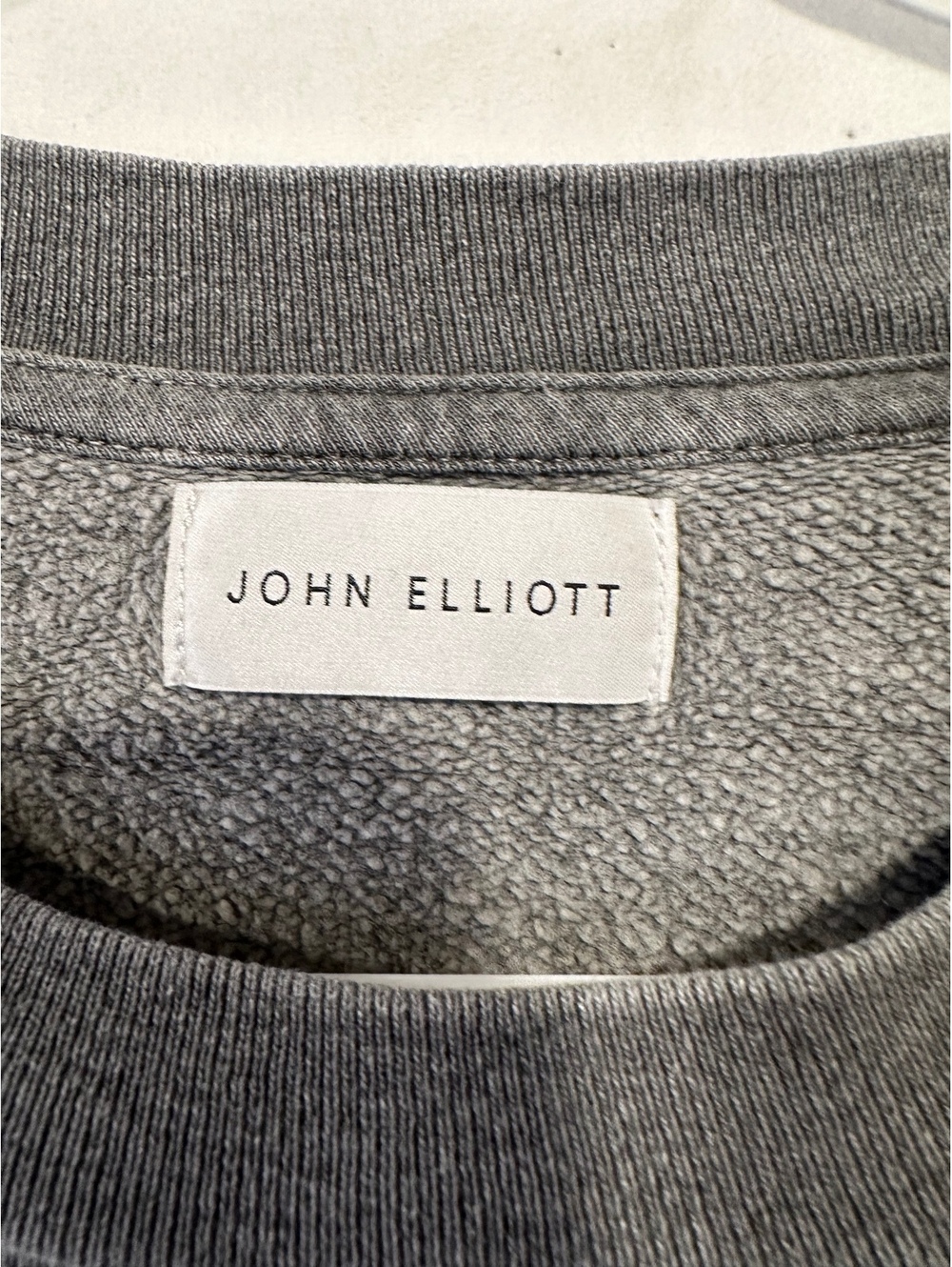 John Elliott Cotton Crewneck Vintage Washed Sweatshirt Gray Men’s XS - Picture 3 of 9
